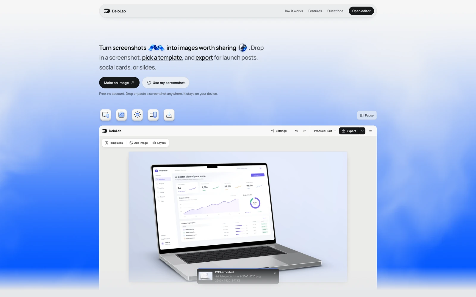 Original DeioLab screenshot.